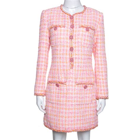 pink chanel 1990s tweed dress.